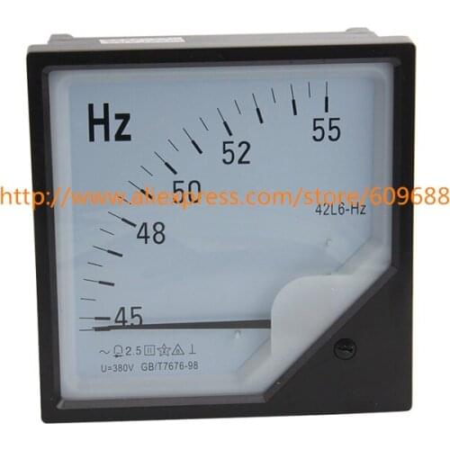 Hz Frequency Meter 45-55Hz 380V 220V 110V 6L2-Hz