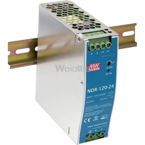 MEAN WELL original NDR-120-12 12V 10A meanwell NDR-120 12V 120W Single Output Industrial DIN Rail Power Supply