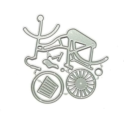 YINISE CUT Metal Cutting Dies For Scrapbooking bicycle Stencils Scrapbook DIY Album Cards Decoration Embossing Die Cuts Cutter