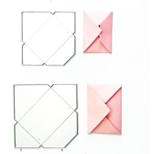 Mini Envelope Die Cutter Holiday Wishes Card Handmade DIY Stamps Kawaii Stickers Cutting Dies Scrapbooking