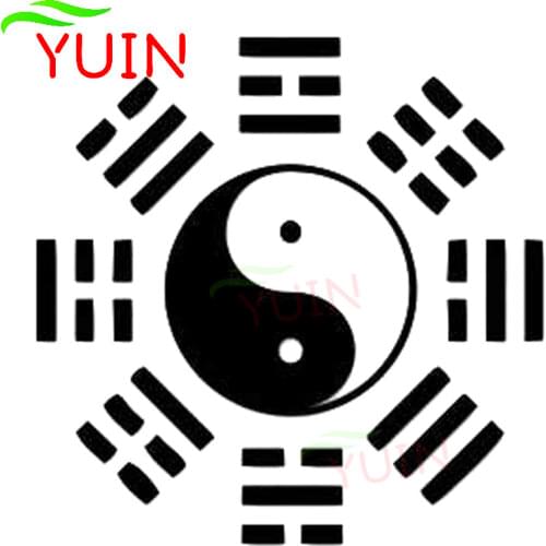 Yin Yang Oriental Chinese Wind Car Sticker Body Decoration Personality PVC Waterproof Sunscreen Sticker Can Be Customized Color