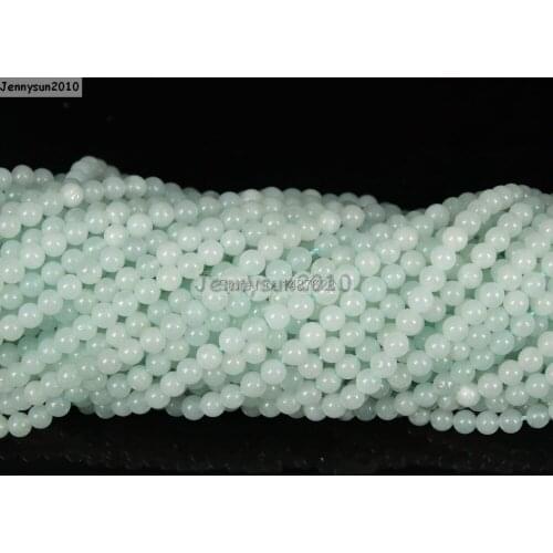 Natural Amazonite Gems Stones 2mm Smooth Round Spacer Loose Beads 15'' Strand for Jewelry Making Crafts 5 Strands/Pack