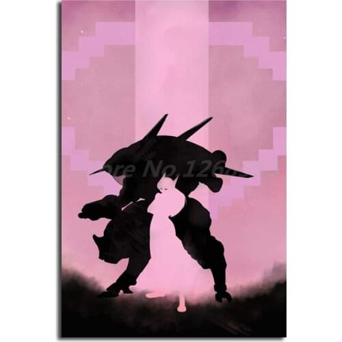 Overwatchs Video Game DVA MECH Silhouette Canvas Painting Print For Living Room Home Decor Modern Wall Art Oil Painting Poster
