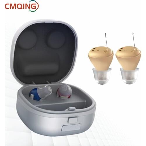 Rechargeable Hearing Aids Audifonos for Deafness/Elderly Adjustable Micro Wireless Invisible Hearing Aid Ear Sound Amplifier