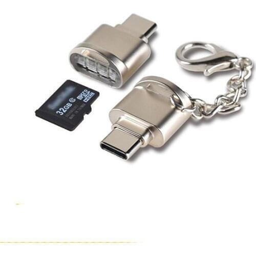 Portable USB 3.1 Mini Type C Card Reader USB-C TF Micro SD OTG Adapter Type-C Memory Card Reader For Samsung Macbook Huawei