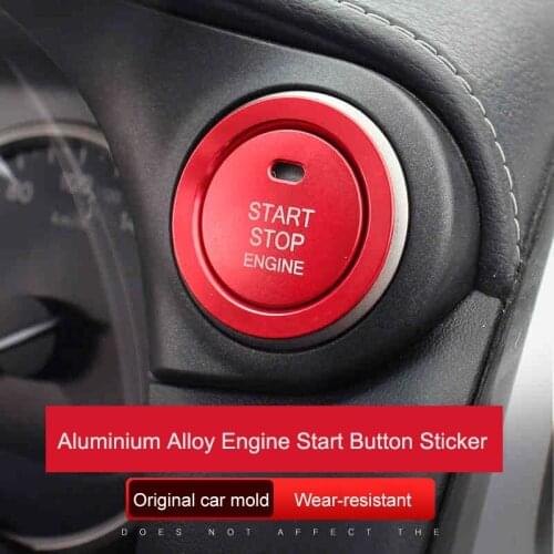 QHCP Car Engine Start Stop Button Ring Sticker Aluminium Alloy Ignition Device Switch Frame Cover For Lexus NX200 300 200T 300H
