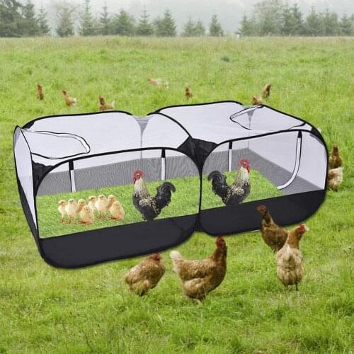 Foldable Cage Fence Tent Portable Breathable for Chick Rabbit Small Pet Outdoor HFing