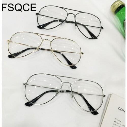 Sunglasses classic male female glasses UV400 metal silver brand design high-definition transparent glasses