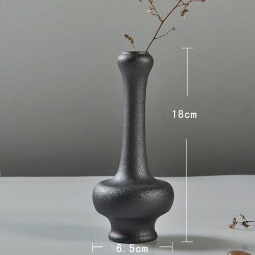 Modern Creative Vase Hydroponics Dry Flower Containers Tabletop lron Ceramic Glaze Small Vases Home Wedding Decor