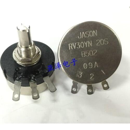 Taiwan JASON potentiometer RV30YN 20S B502 adjustable potentiometer B5K half-length 20MM SWITCH