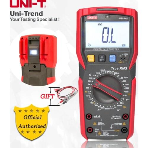 UNI-T UT89X/UT89XD true RMS Digital multimeter; 20A high current digital multimeter, NCV/capacitor/triode/temperature test