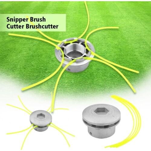 Universal Aluminum Grass Trimmer Head With 4 Lines Brush Weed Cutter Head Lawn Mower Accessories Cutting Line Head for Strimmer