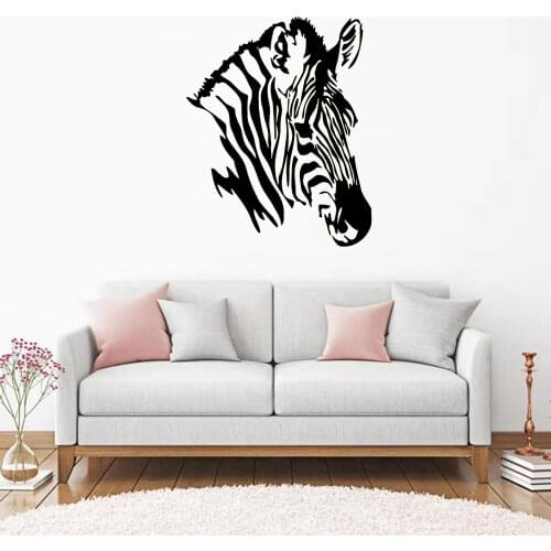 Fun Zebra Vinyl Wall Stickers Wall Decor For Kids Room Baby Room Home Decoration Wall Decals Stickers Murals Wallpaper DW7000