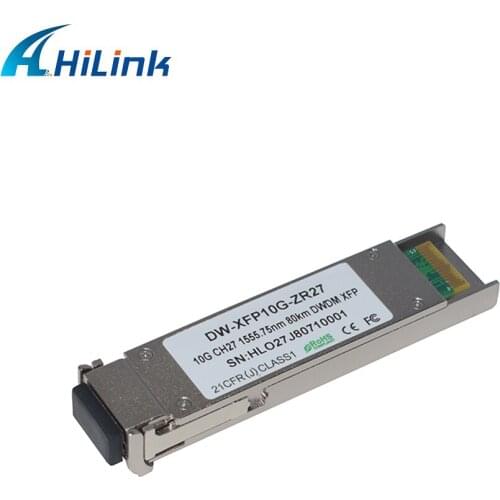 Free Shipping DWDM XFP 10G CH27 1555.75nm 1557.36nm 80km EML ADP LC Dual Connector Fiber Module