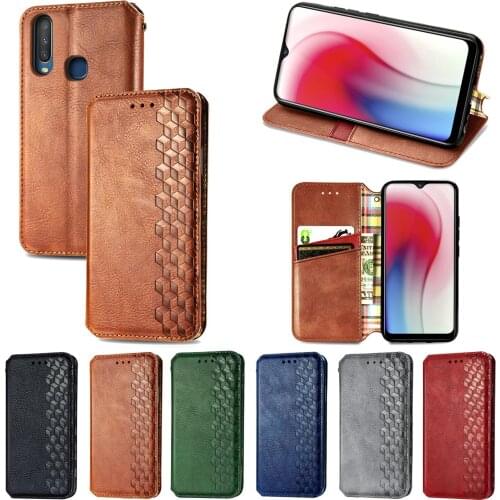 Y17 Case Flip Leather Wallet Case For Vivo Y17 Soft TPU Back Case Magnetic Suction Mobile Phone Bag