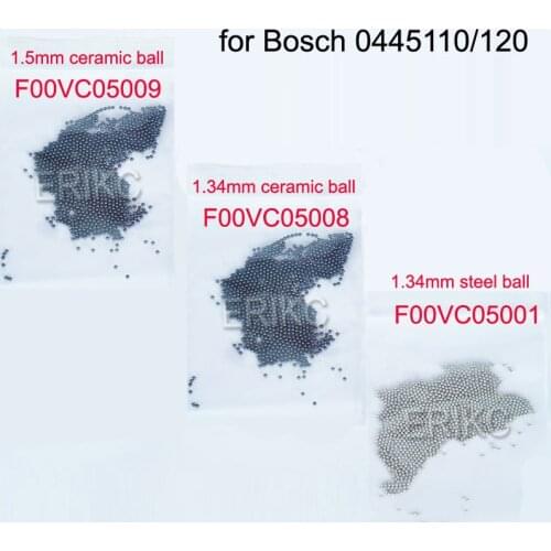 1.34mm Ceramic Ball CR Injector F00VC05008 1.34mm Steel Balls F00VC05001 Fuel Injector Valve Repair Kits F00VC05009