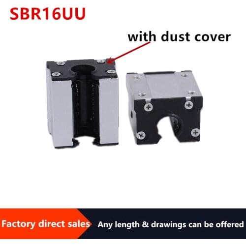 1pc SBR16UU dust-proof sliderLinear motion ball bearings cnc parts slide block bushing for16mm linear shaft guide rail CNC parts