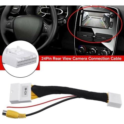 24 Pin Adapter Rear View Camera Connection Cable for Renault&Dacia for Opel for Vauxhall for Clio 4 2012-Up