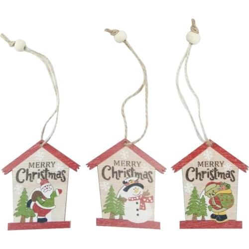 3x Colorful Christmas Elk Bear Hangings Xmas Tree Window Gate Room Pendants