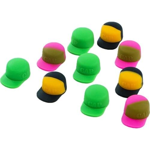 5pcs 3ml silicone wax container cap shape silicone storage jar nonstick dab container wax jars for cigarette creams
