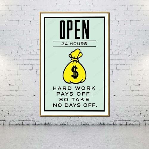 Artcozy Oil Canvas Painting money bag For Home Decoration Wall Art