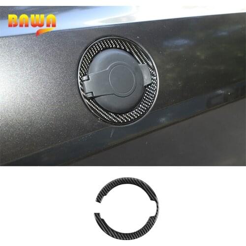 BAWA Car Sticker For Dodge Challenger 2009+ Car exterior Fuel Tank Cap Carbon Fiber Sticker Trim Cover For Dodge Challenger