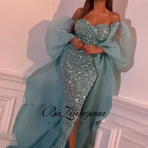 BAZIIINGAAA Luxury Woman Cocktail Dress Beaded Sequins Long Elegant Night Cocktail Party Formal Dresses for Wedding Plus Size