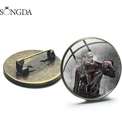 Drama The Walking Dead Brooch Pins Cool TV Figure Rick Grimes Cosplay Badges Clothes Backpack Coat Jackets Accessories