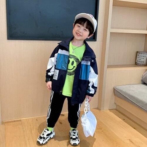 Black Spring Autumn Boy Coat Overcoat Top Kids Costume Teenage Gift Children Clothes High Quality Plus Size