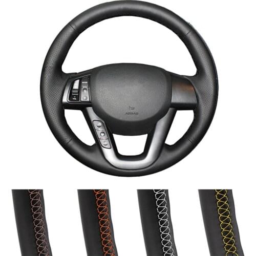 DIY Customized Car Steering Wheel Cover For Kia K5 2011 2012 2013 Kia Optima Auto Artificial Leather Steering Wrap