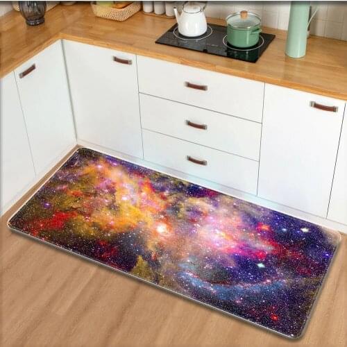 Glaxy Kitchen Mat Bath Carpet Floor Mat Home Entrance Doormat Water Absorbent Bedroom Living Room Floor Mats Modern Kitchen Rug