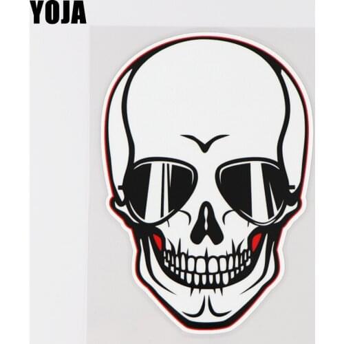 YOJA 10.9X15.8CM Personality Skull Vinyl Decal Car Sticker Creative Cartoon Car Window Decorate 19A-0104