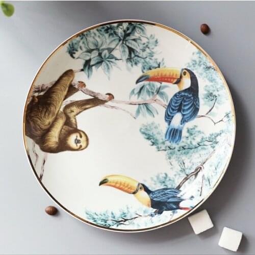 Ceramic Animal Dessert Fruit Plate Decor Porcelain Dinner Dish Home Decoration Tableware