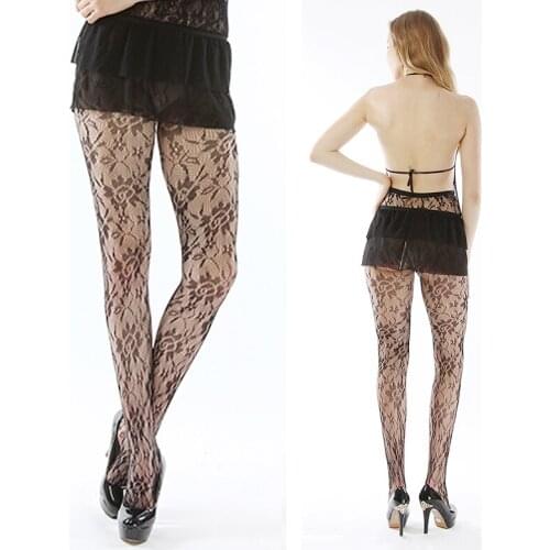 2019 New Arrival Summer Black Sparkling Sun Flower Pantyhose Sexy Tights Women Fashion Tight Pantyhose 521