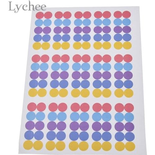 Lychee Life Essential Oil Bottle Stickers Labels Colorful Round Sticker DIY Bottle Decals Decoration