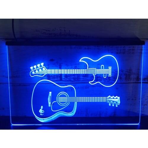 M014 Guitars Rock N Roll Bar Music Nr Led Neon Light Sign