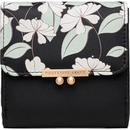 Mini Short Elegant Money Bags Card Holder Coin Purse Portable Change Package Purse Small Leather Ladies Wallets