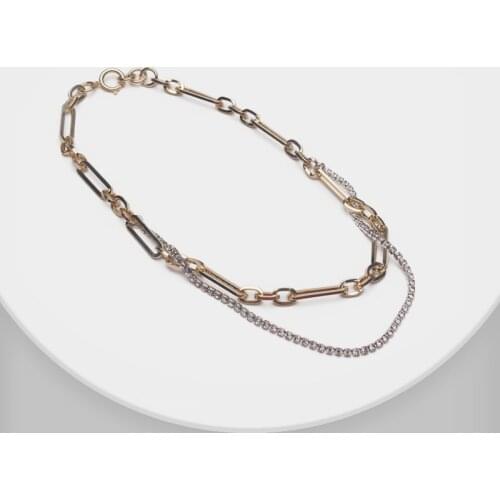 Amorita boutique Fashion double metal punk necklace