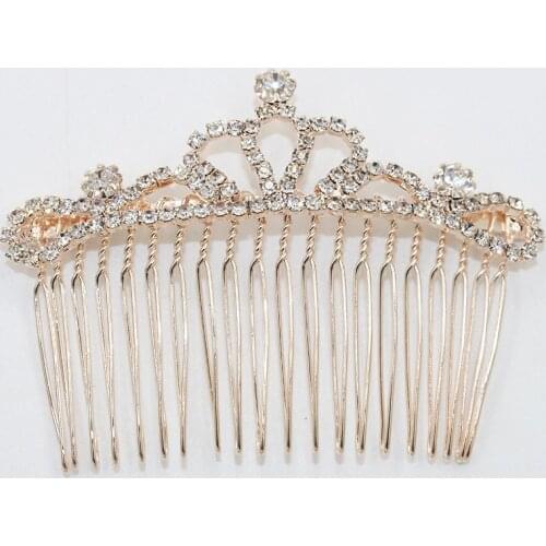 Trendy Wedding Bridal Hair Combs Silver Color Rhinestone Crystal Hairpin Bridal Floral Tiara Hairwear Hairpiece Jewelry