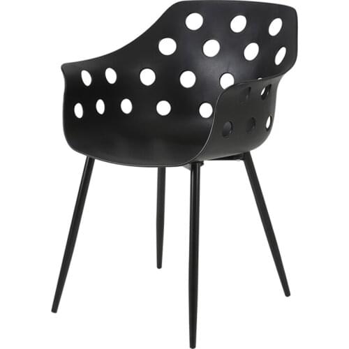 Set of 4 Home Furniture Nordic Design PP Plastic Sitting Metal Base Bar Stool Modern Dining Chair for Living Room Dining Room