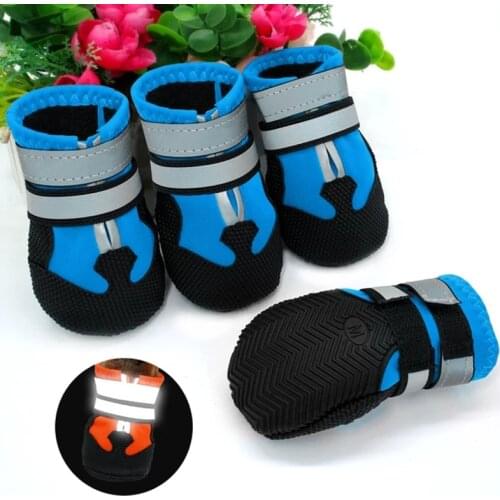 Big Dog Shoes Non-Slip Waterproof Rain Pet Shoes Reflective Winter Dog Rainwear Boots Running Shoe for Medium Large Dogs Pet