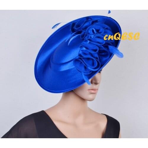 Wholesale NEW Large Matte satin fascinator sinamay hats Formal dress hat for wedding Womens hat Races.FREE SHIPPING.QF118