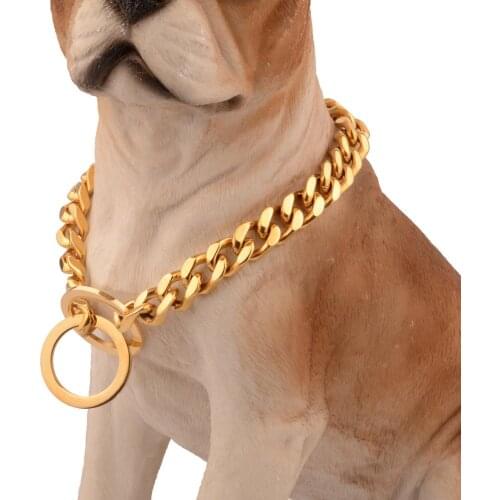 Tiasri Dog Leash High Quality Stainless Steel Dog Collar Adjustable Pet Chain Four Side Polishing Wholesale Retail Pet Supplies