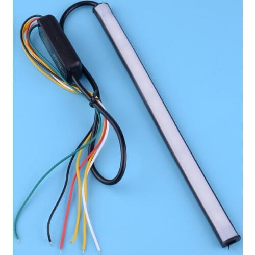PVC 22cm 12V 0.1A Motorcycle Universal Sequential Switchback Flowing LED Tail Brake Turn Signal Strip Lights