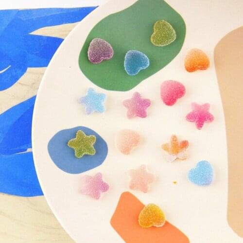 Q39C Love/Starfish/Five-pointed Star Shape Pendant Epoxy Glue Silicone Mold for Hair Pins Keychain Pendant DIY Crafts