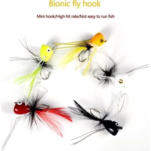 RQNQ 2021 New 5pcs Metal Jig Head Barbed Hook Swim Jig Fishing Lure Feather Jighead Pike Trout Bass Fishing Jigs Fishing Tackle