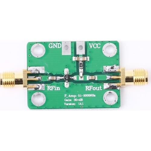 DC 6V-12V 30dB low-noise LNA Broadband Module 0.1-2000MHz RF Wideband Amplifier for Signal generator