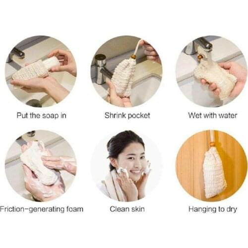 Sachets Exfoliating Soap Bag Bag Handmade Soap Storage Net 1pc Natural Bag Saver Foam Ramie Soap W9R7