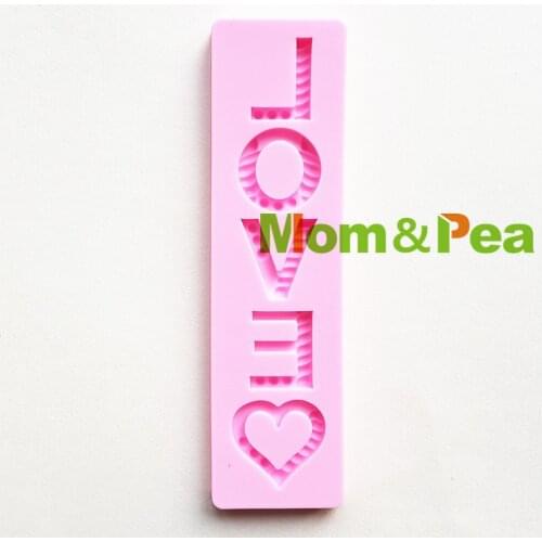 Mom&Pea MPA1800 LOVE Silicone Mold Cake Decoration Fondant Cake 3D Mold Food Grade