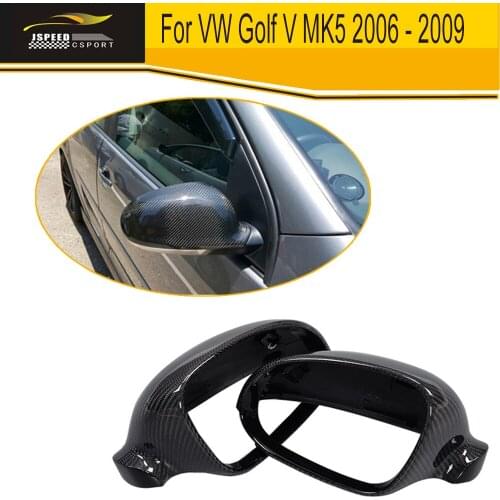 Replace Styling Carbon Fiber Side Rear Mirror Covers house For VW Golf V MK5 2006 2007 2008 2009